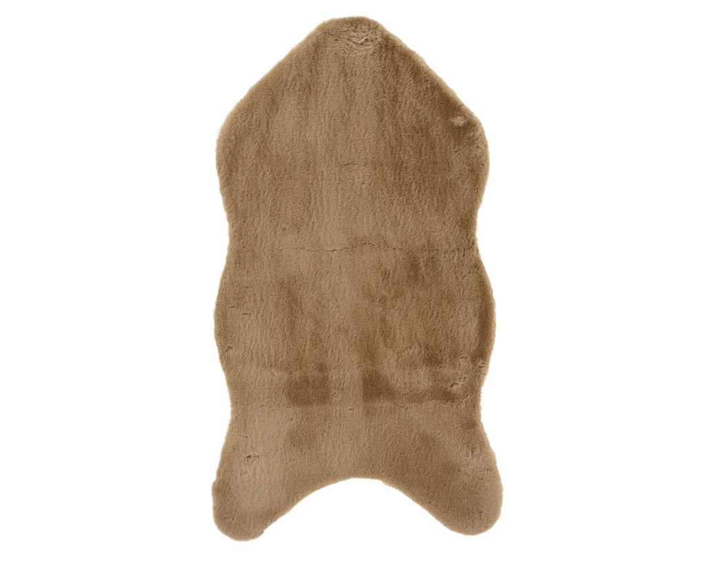 ALFOMBRA MATERIAL RECICLADO - IMITACION PIEL DE ANIMAL - MARRON CLARO -  L90.00-W50.00-H2.00cm