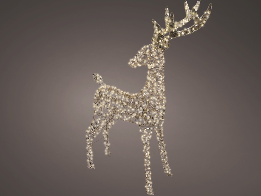 ***MICRO LED REINDEER OUTDOOR GOLD/WARM WHITE L18.00-W65.00-H130.00cm-960L