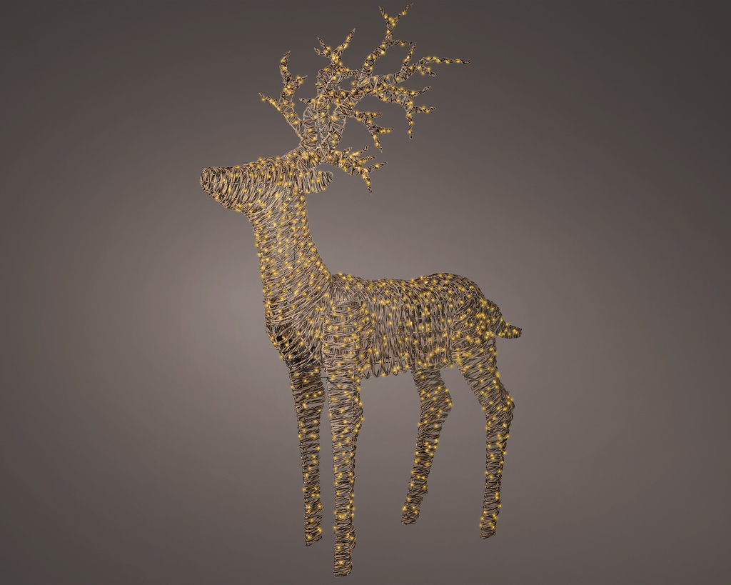 ***MICRO LED REINDEER OUTDOOR BROWN/CLASSIC WARM L38.00-W107.00-H180.00cm-1320L