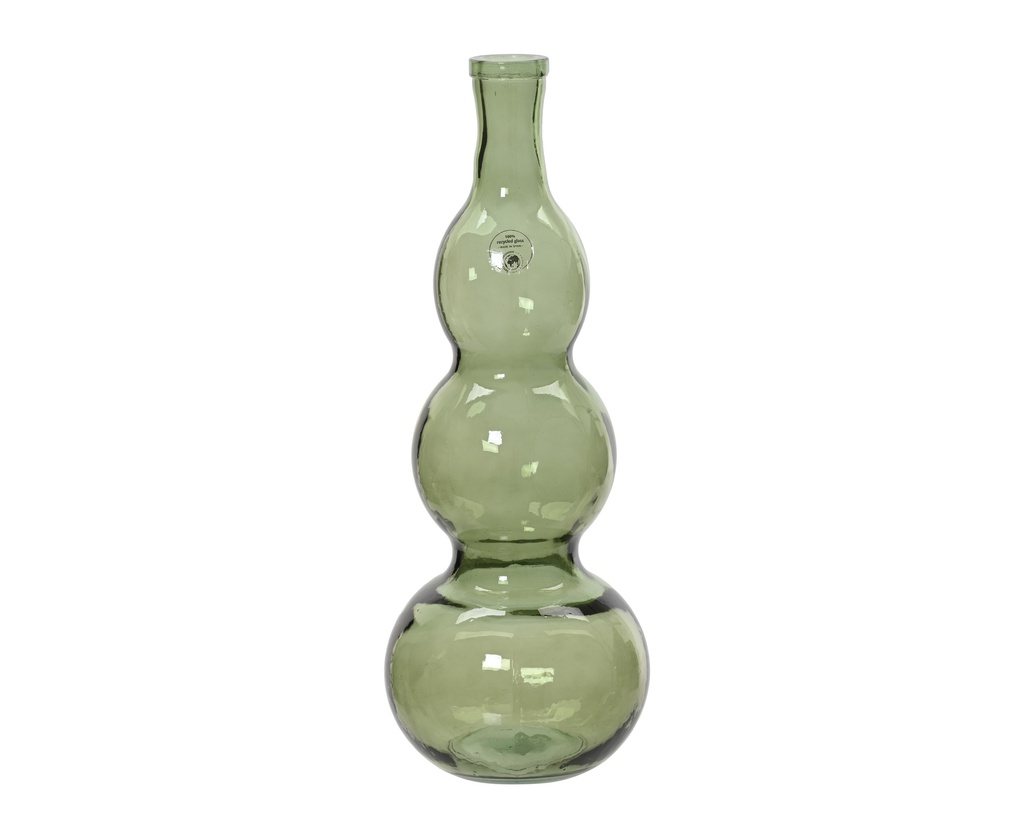 JARRON CRISTAL RECICLADO VERDE dia17.00-H45.00cm