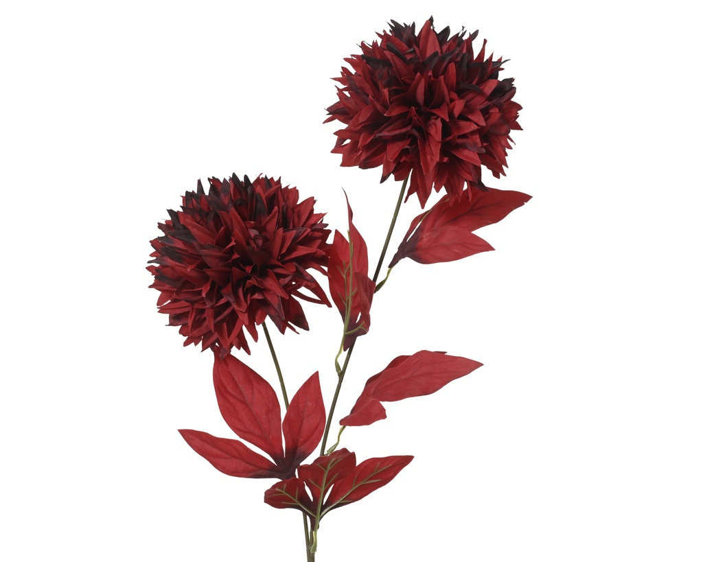 CHRYSANTHÈME ARTIFICIEL ROUGE - L24.00-W10.00-H80.00cm