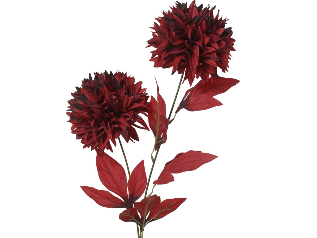 CHRYSANTHÈME ARTIFICIEL ROUGE - L24.00-W10.00-H80.00cm