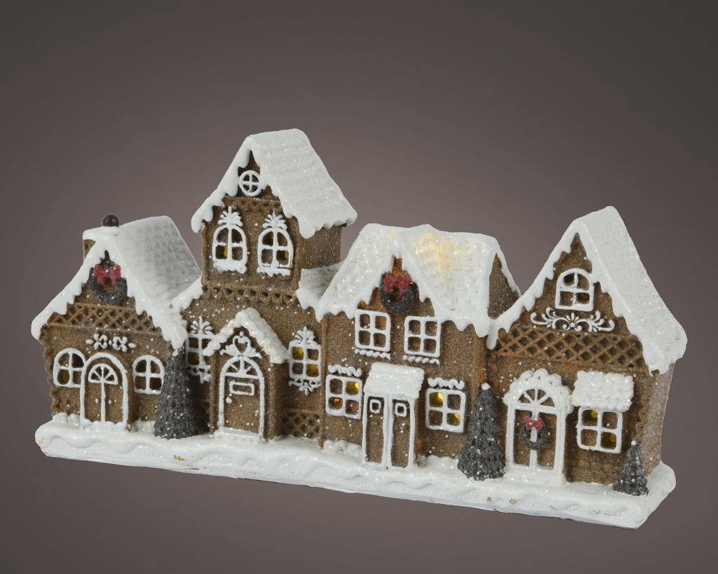 PETITES MAISONS AVEC LUMIÈRES - L24.70-W6.40-H12.70cm