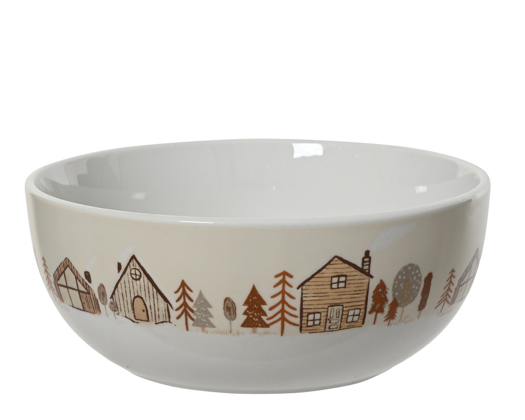 BOL EN PORCELAINE « PETITES MAISONS » -  L15.00-W15.00-H6.00cm