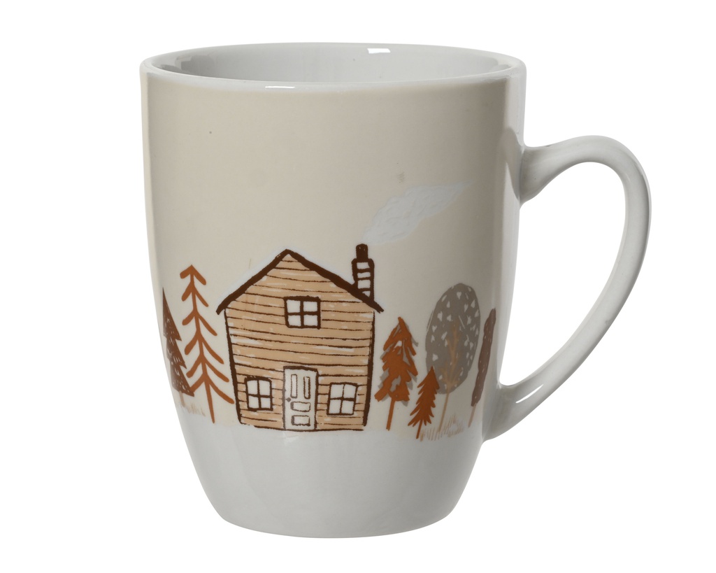 TAZA PORCELANA "CASITAS" -  L8.80-W8.80-H10.50cm