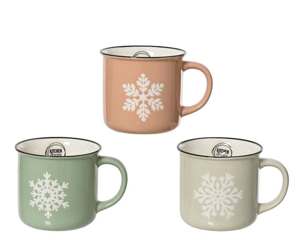 TAZA PORCELANA TIPO VINTAGE - 3 COLORES - PRECIO UD - dia10.00-H8.50cm