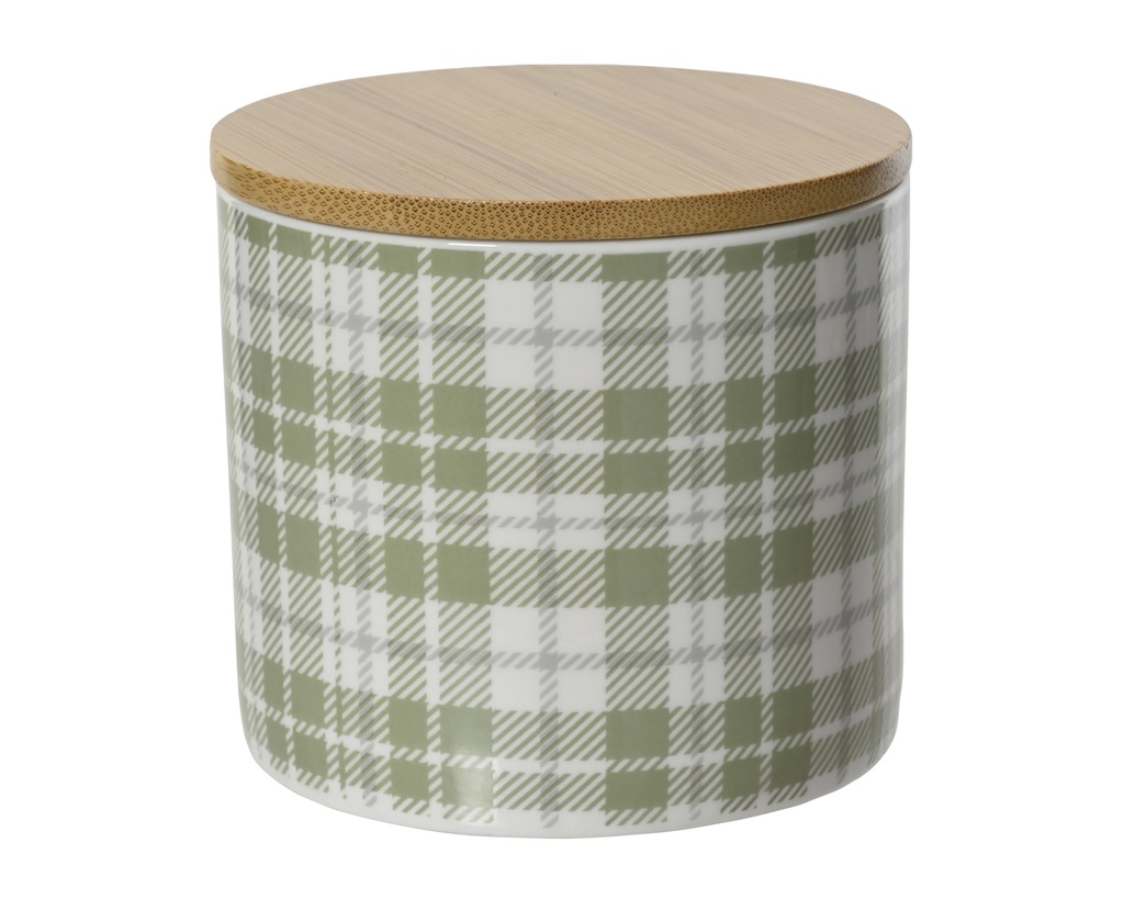  POT EN PORCELAINE - BLANC/VERT -dia1.49-H8.20cm