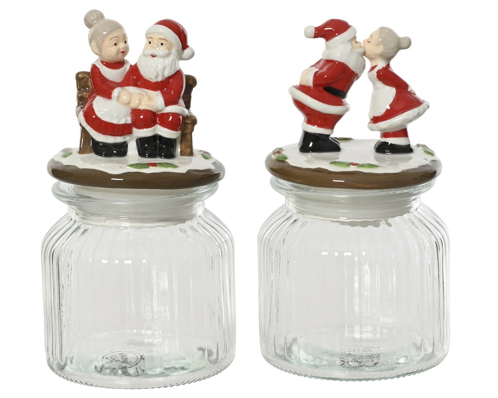 BOTE COCINA SANTA-MAMA NOEL - 2 DISEÑOS - PRECIO UNIDAD - L11.00-W11.00-H19.00cm