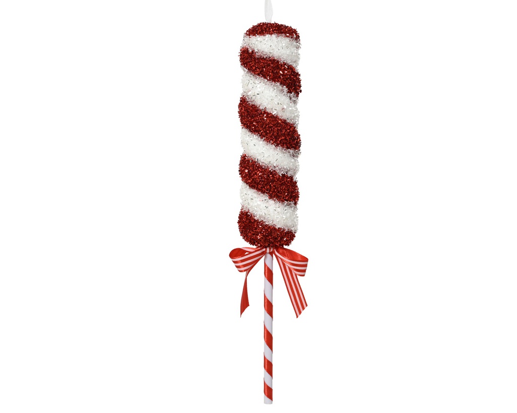 PALO DE CARAMELO FOAM - ROJO/BLCO -  dia5.00-H36.00cm