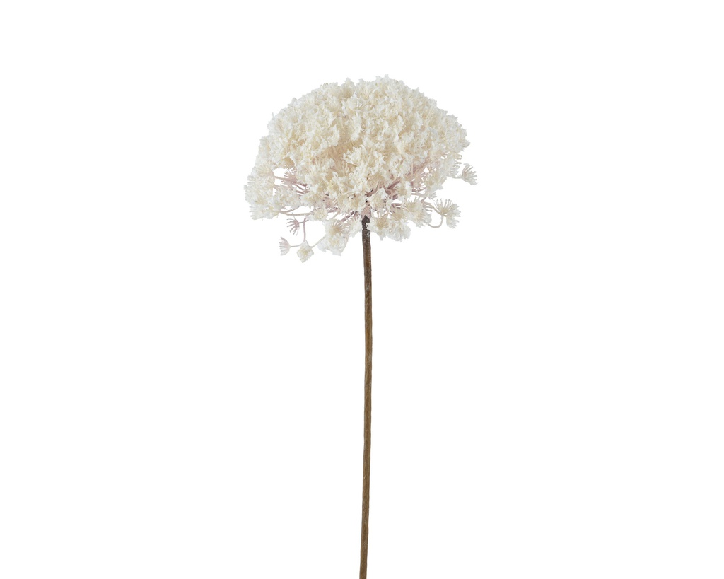 RAMA CON FLOR CREMA - EFECTO NEVADO - L23.00-W23.00-H70.00cm