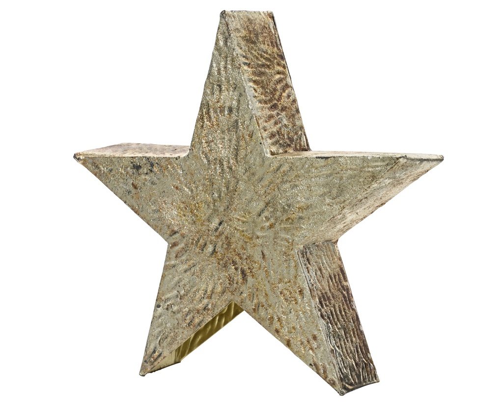 ***STAR IRON SILVER RUSTIC/ANTIQUE L24.00-W24.00-H6.00cm