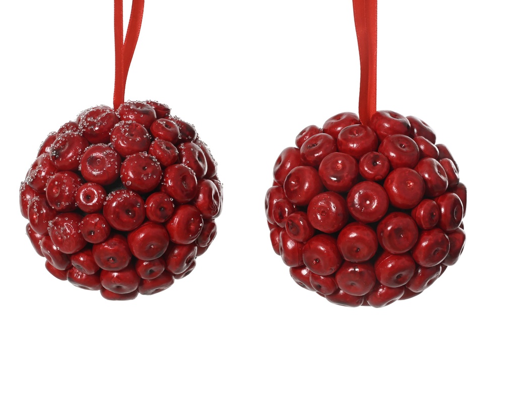 BOULES EN MOUSSE ROUGE - 2 MODELES - PRIX UNITAIRE  - dia9.00cm
