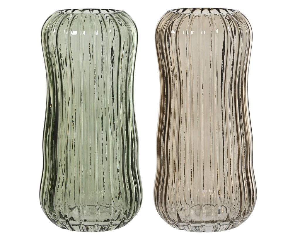 ***VASE GLASS ASSORTED dia12.00-H25.00cm