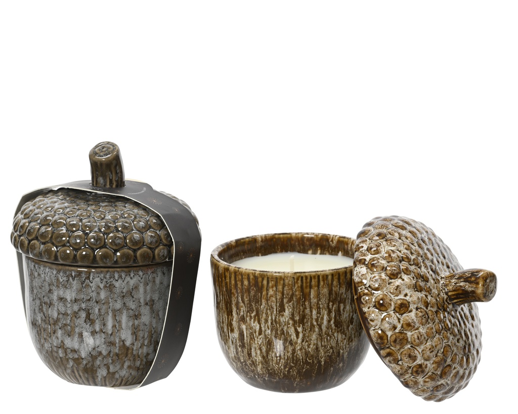  BOUGIE AVEC COUVERCLE - 2 COULEURS - PRIX À L'UNITÉ - L9.00-W9.00-H11.50cm