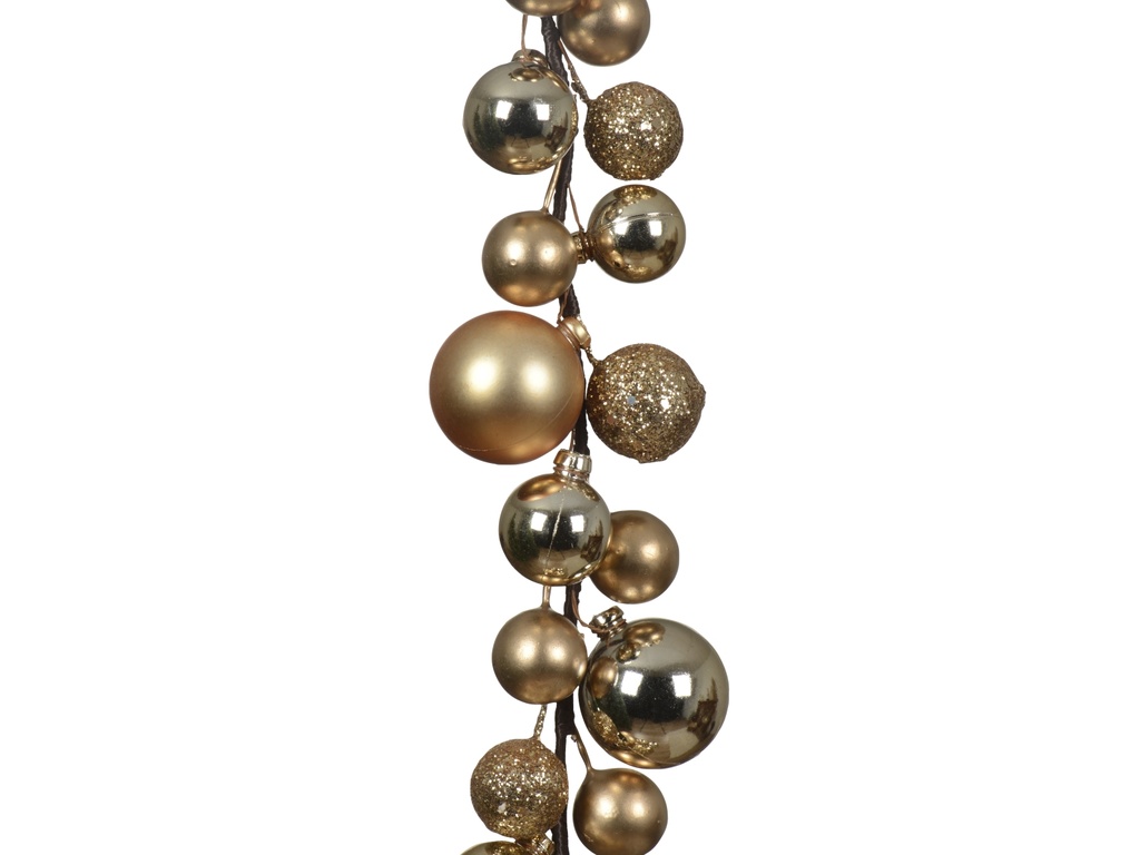 GUIRNALDA PLASTICO LIGHT GOLD L6.00-W6.00-H180.00cm