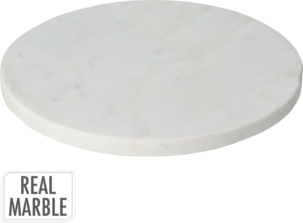 PLATEAU EN MARBRE BLANC - UTILISATION POLYVALENTE !! -  24X24X1,5CM