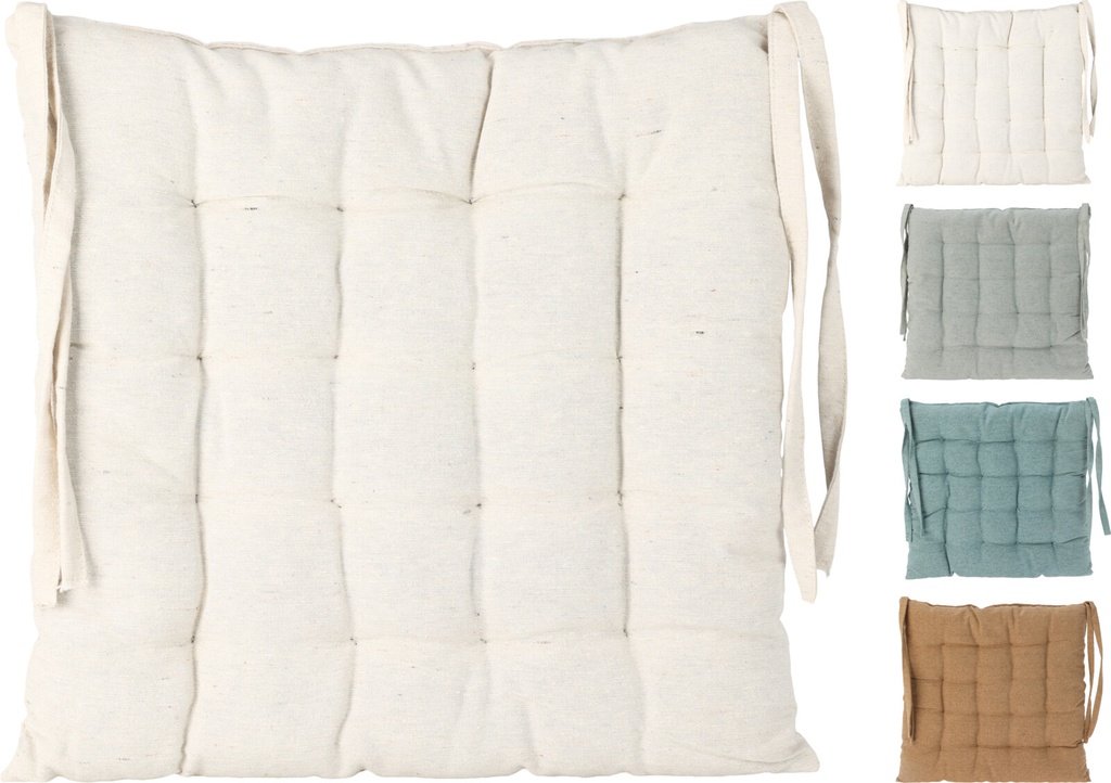 COUSSIN POUR CHAISE - 40 cm x 40 cm x 3 cm - 4 COULEURS - PRIX UNITAIRE 