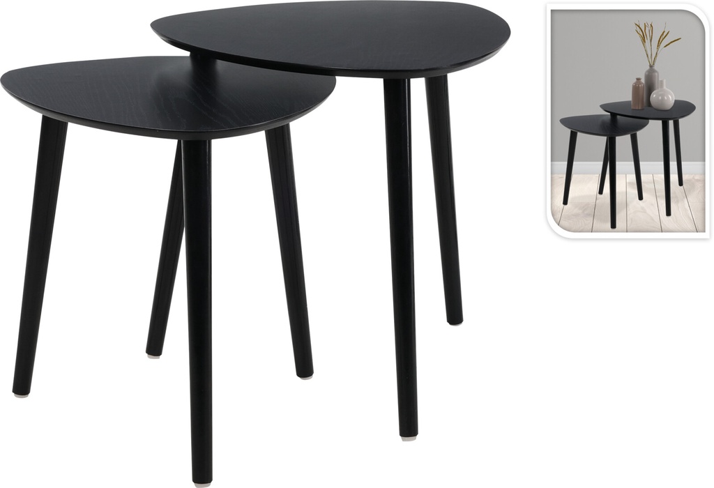 TABLES BASSES - LOT DE DEUX - NOIR