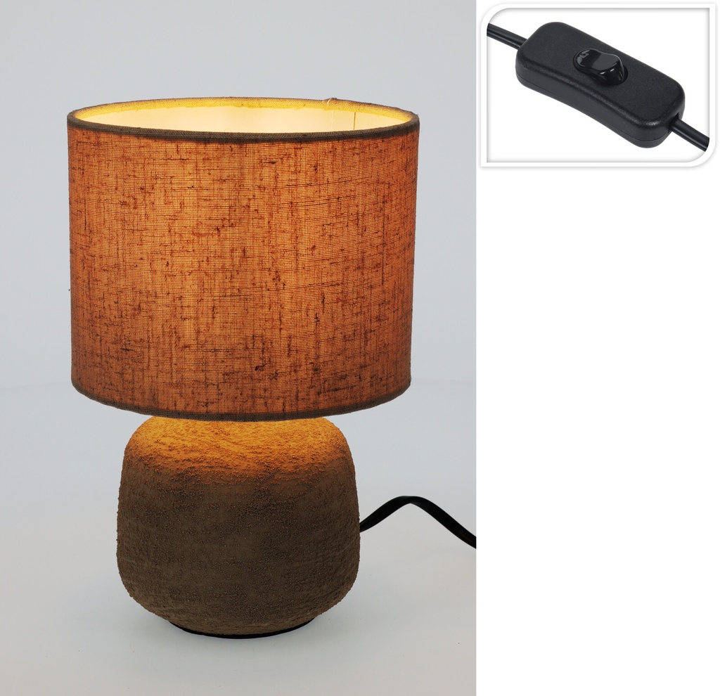***TABLE LAMP STONEWARE E14