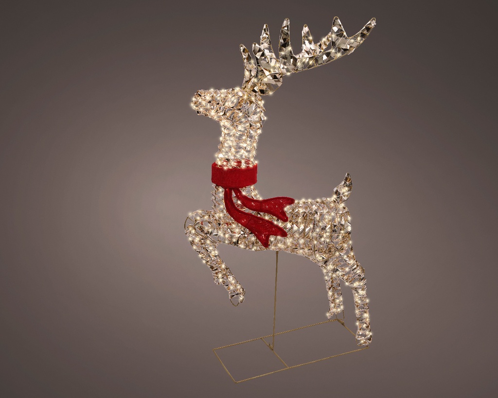 ***MICRO LED REINDEER OUTDOOR GOLD/WARM WHITE L18.00-W57.00-H100.00cm-720L