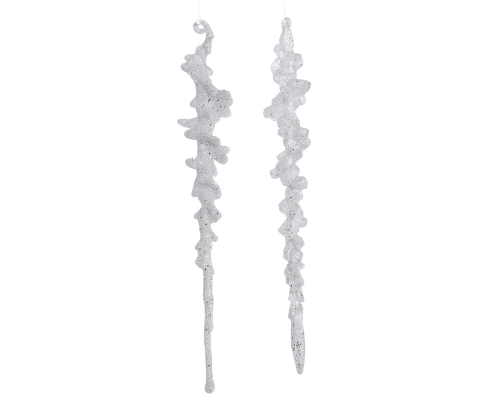 ***ICICLE PLASTIC GLITTER WHITE L3.50-W3.50-H25.00cm