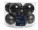 ***BAUBLES GLASS BLACK dia6.00cm
