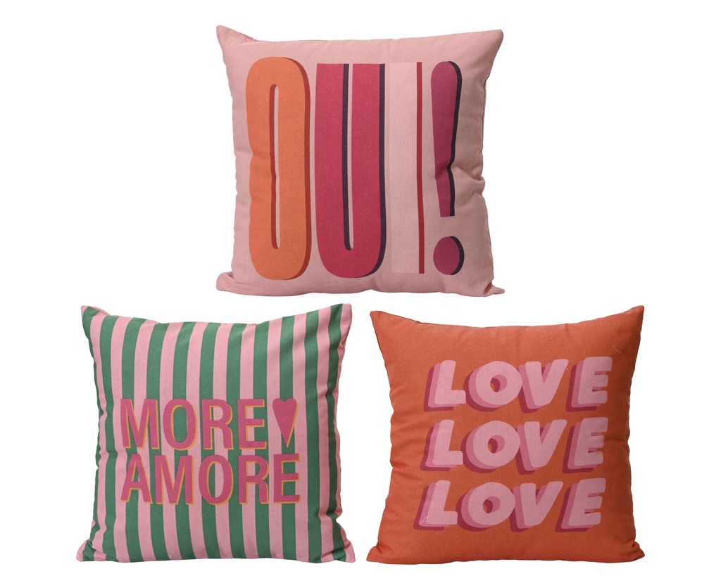 ***CUSHION POLYESTER MULTI L45-W45-H8cm
