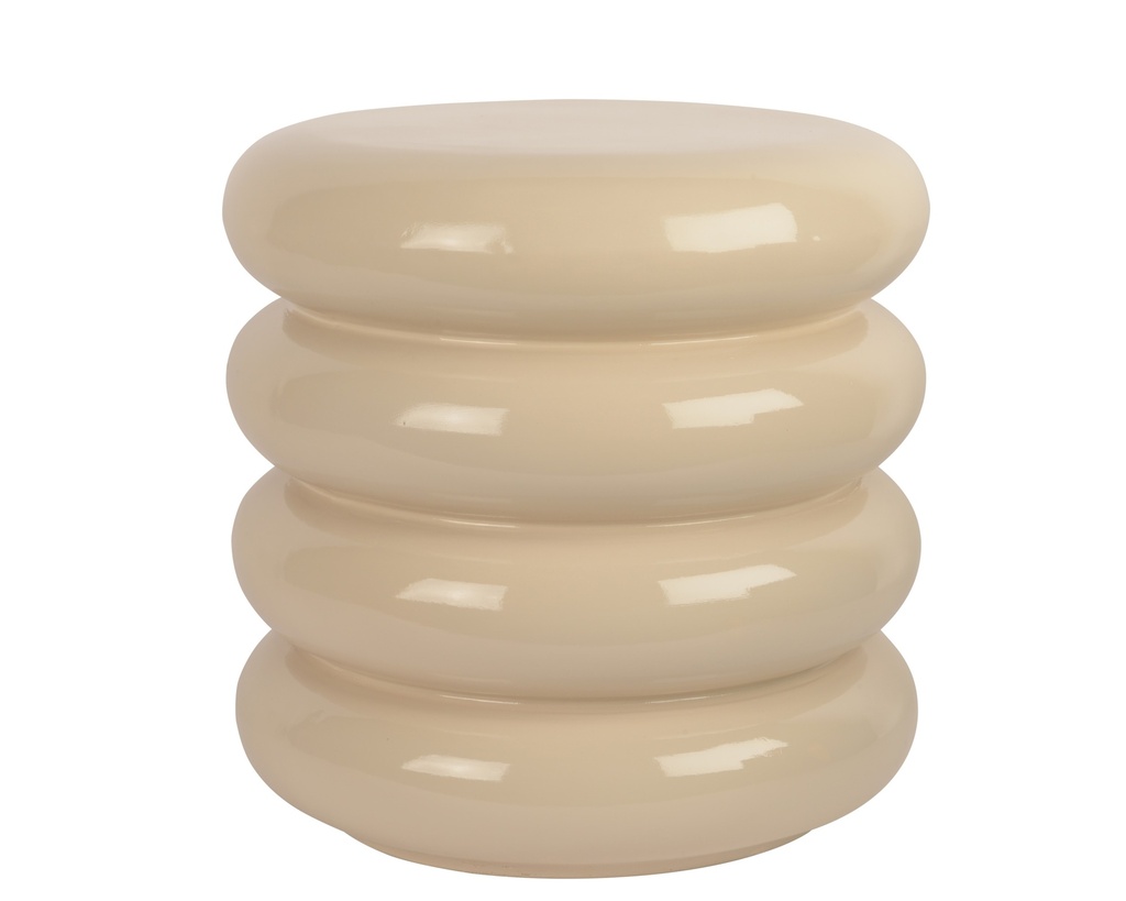 MESITA DE NOCHE/APOYO MAGNESIUM - BEIGE - dia40-H40cm