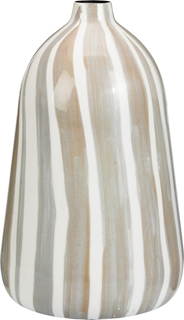 VASE EN METAL AVEC DES LIGNES - 37CM 