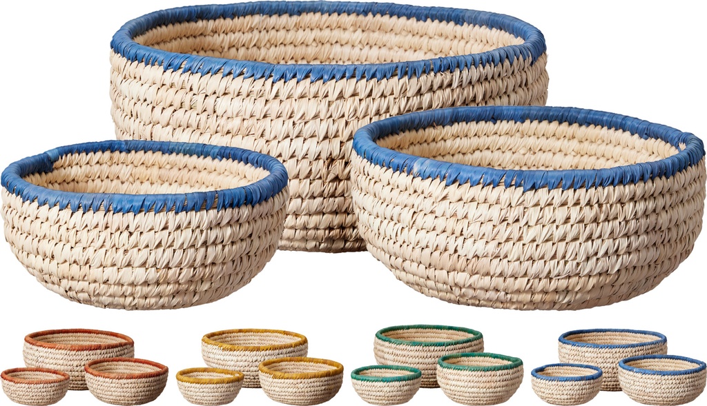 LOT DE MINI PANIERS - 4 COULEURS - LOT DE 3 - PRIX/LOT