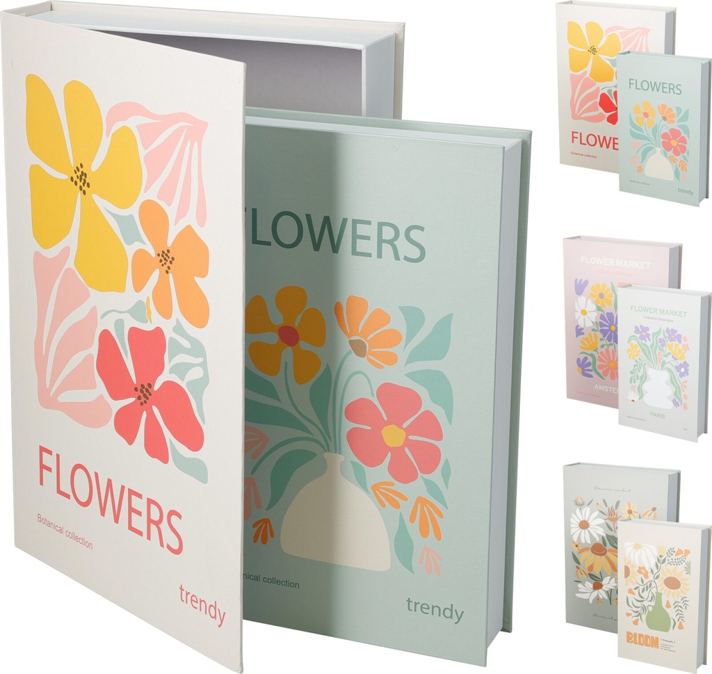 SET 2 LIBROS DECORATIVOS 31X21 - 3 COLORES - PRECIO/SET