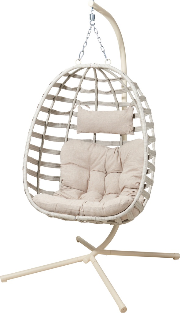 CHAISE SUSPENDUE DE COULEUR BEIGE