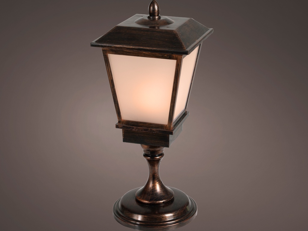 ***LED LANTERN OUTDOOR ANTIQUE BRASS L25.00-W25.00-H57.60cm-96L