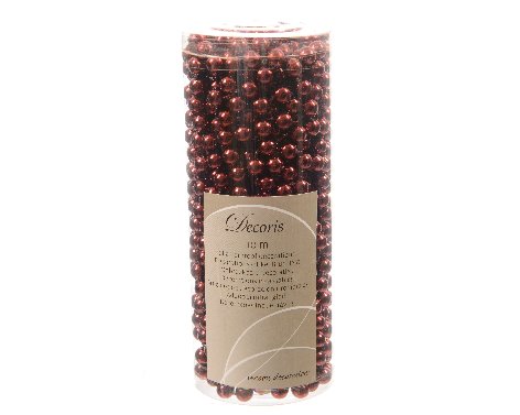 GUIRNALDA DE PERLAS DE POLIESTIRENO COLOR OXBLOOD dia0.80-L1000.00cm