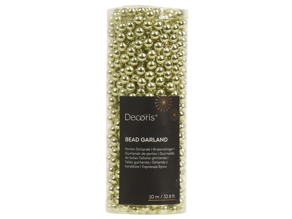 ***BEAD GARLAND POLYSTYRENE WARM PISTACHIO dia0.80-L1000.00cm