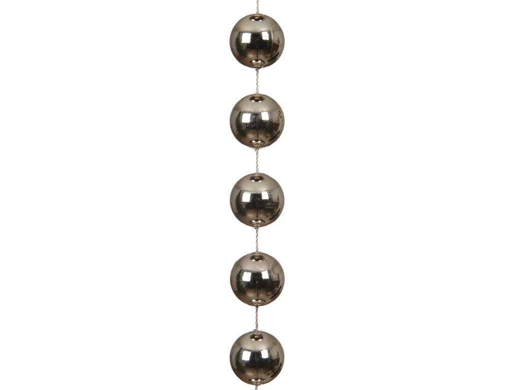 ***BEAD GARLAND XXL POLYSTYRENE SMOKEY PEARL dia2.00-L270.00cm