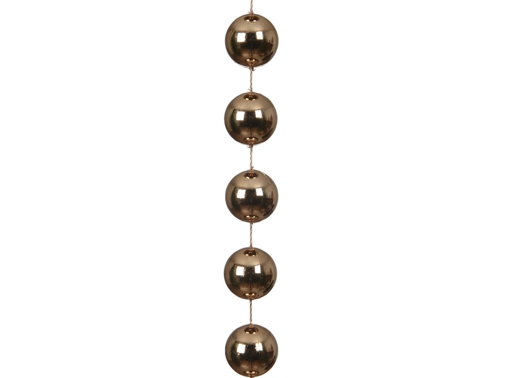 GUIRNALDA DE PERLAS XXL DE POLIESTIRENO MARRON CARAMELO dia2.00-L270.00cm