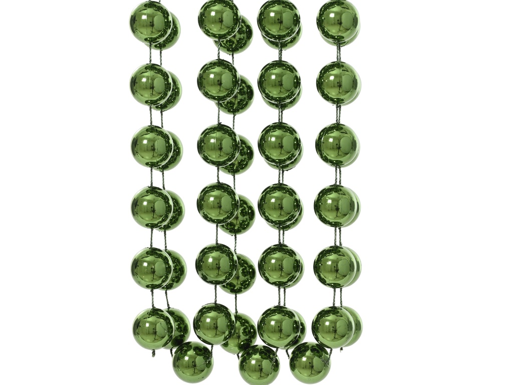 GUIRNALDA DE PERLAS XXL DE POLIESTIRENO VERDE PINO dia2.00-L270.00cm