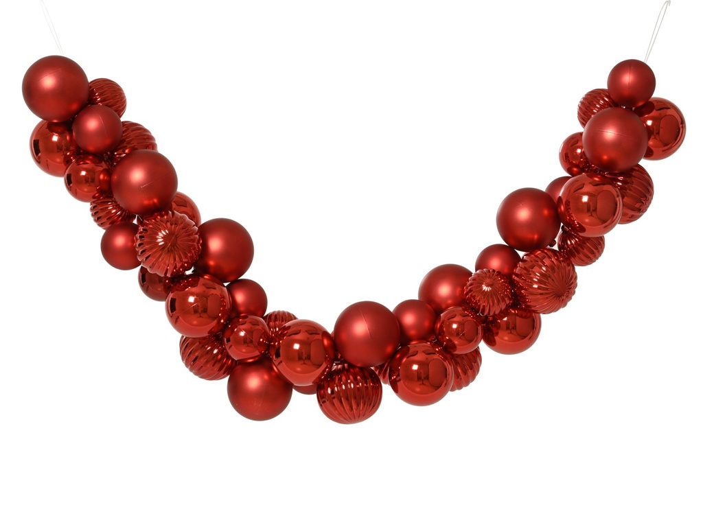 ***GARLAND POLYSTYRENE CHRISTMAS RED dia8.00-L100.00cm