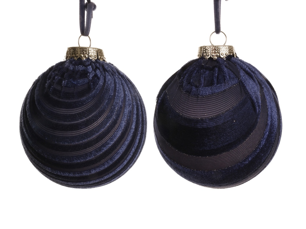 ***BAUBLE POLYSTYRENE NIGHT BLUE dia8.00cm