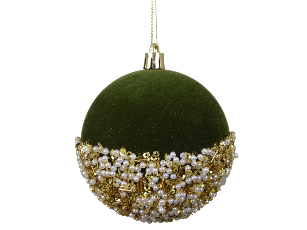 BOLA FLOCADO VERDE - dia8.00cm