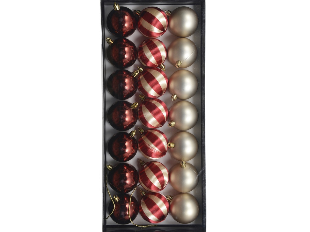 ***BALL PP BAUBLE POLYSTYRENE ASSORTED L19.00-W23.00-H6.00cm