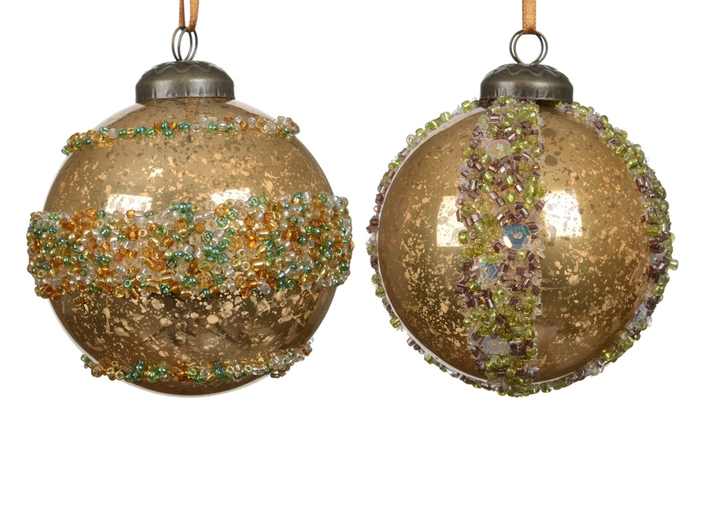 BOLA DECORADA PLASTICO - CAMEL BROWN - 2 SURTIDOS - PRECIO UNIDAD - dia8.00cm
