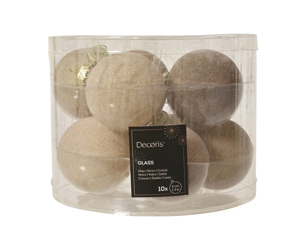 ***BAUBLES GLASS ASSORTED dia6.00cm