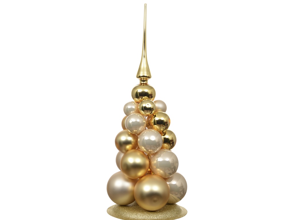 ARBOLITO CON BOLAS DE CRISTAL -GOLD - dia4.00cm