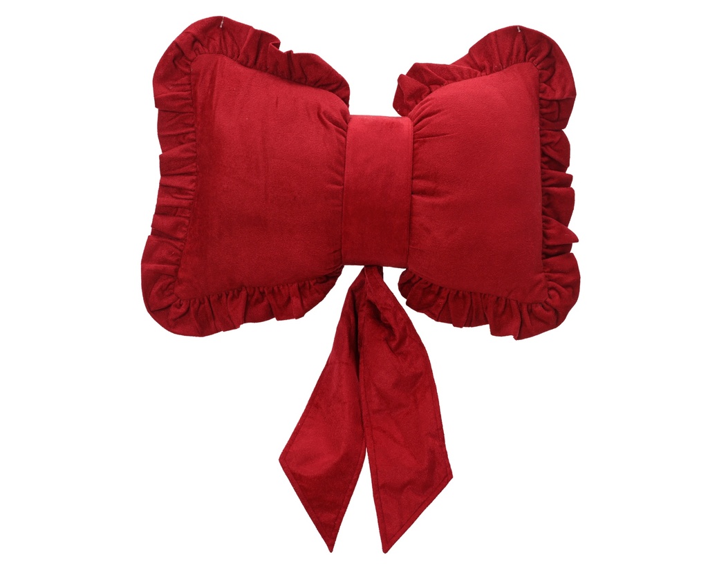 ***CUSHION EG POLYESTER CHRISTMAS RED L50.00-W30.00-H10.00cm