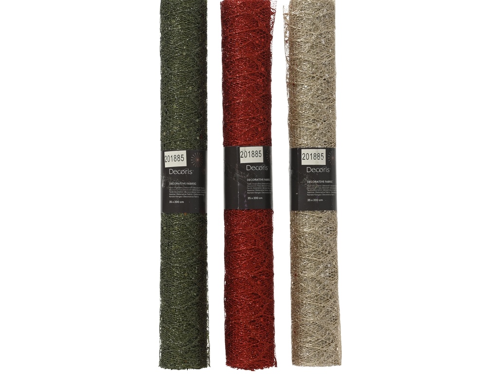 ***DECO FABRIC POLYESTER ASSORTED L200.00-W35.00-H0.10cm