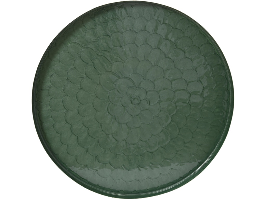 ***PLATE IRON EMERALD dia35.00-H2.00cm