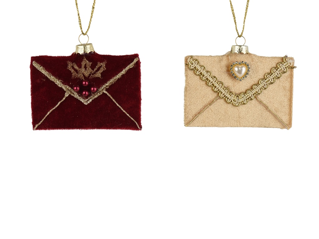 CARTAS P COLGAR - TERCIOPELO - 2 SURTIDOS - PRECIO UNIDAD - GOLD - OXBLOOD - L0.50-W10.00-H7.00cm
