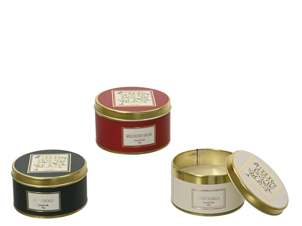 ***SCENTED CANDLE WAX ASSORTED dia7.80-H4.50cm